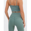 Sleeveless padded crop top for women buttery soft longline sports bra
