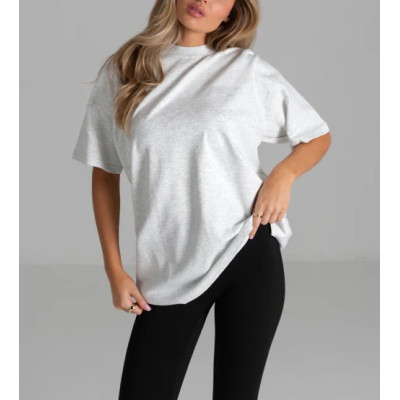 Women's oversized crew neck t shirts Light weight cozy athleisure short sleeves