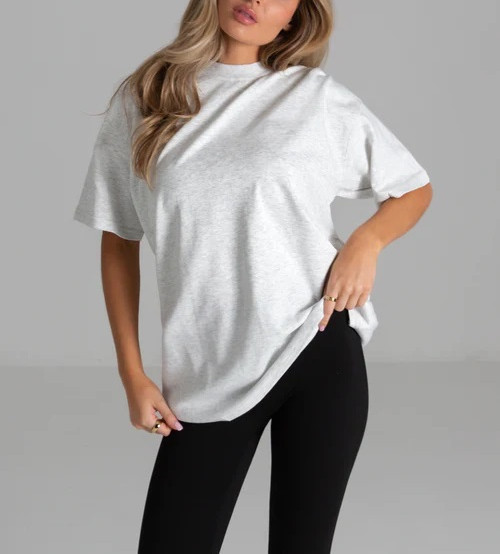 Women's oversized crew neck t shirts Light weight cozy athleisure short sleeves