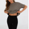 Women's oversized crew neck t shirts Light weight cozy athleisure short sleeves