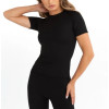 Women's basic sports tee stretchy nylon spandex workout clothing