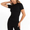 Women's basic sports tee stretchy nylon spandex workout clothing
