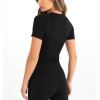 Women's basic sports tee stretchy nylon spandex workout clothing