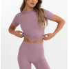 Women's basic sports tee stretchy nylon spandex workout clothing