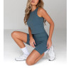Custom crew neck buttery soft sports vest for women lightweight sleeveless crop top