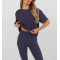 Crew neck loose fit sports tees cropped athleisure short sleeve t shirts