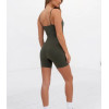 Scoop neck one piece yoga jumpsuits sleeveless nude feeling fitness rompers