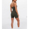 Scoop neck one piece yoga jumpsuits sleeveless nude feeling fitness rompers