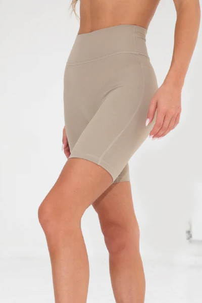 Custom logo no front seam biker shorts high waist buttery soft yoga shorts