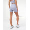 Crossover waist yoga shorts with seamless front high waist buttery soft biker shorts
