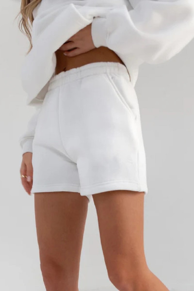 High quality cotton blend jogger shorts with pockets solid color running shorts