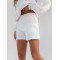 High quality cotton blend jogger shorts with pockets solid color running shorts