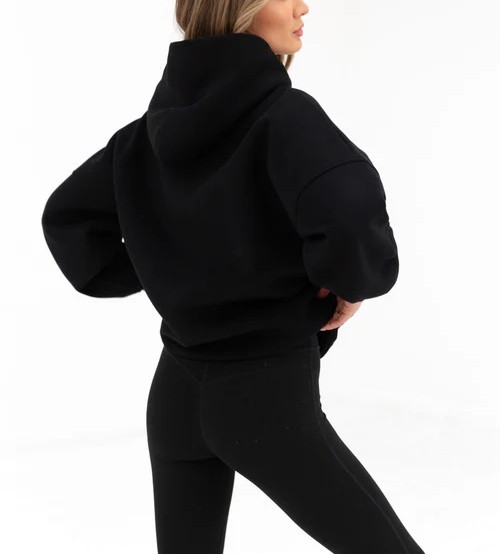 Oversized cotton hoodies with kangaroo pockets basic athleisure sweatshirts