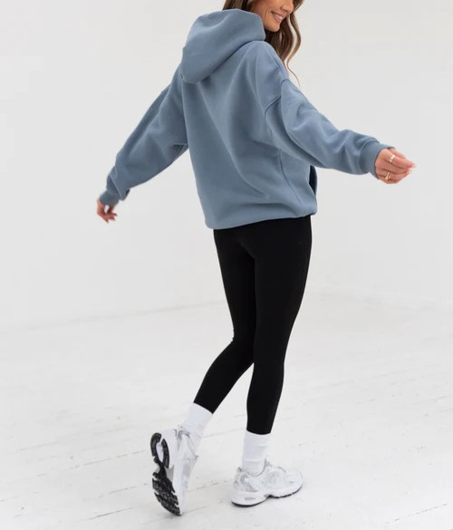 Oversized cotton hoodies with kangaroo pockets basic athleisure sweatshirts