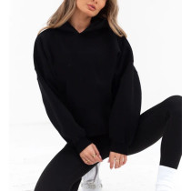 Oversized cotton hoodies with kangaroo pockets basic athleisure sweatshirts