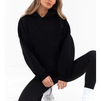Oversized cotton hoodies with kangaroo pockets basic athleisure sweatshirts