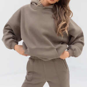 Hooded cotton sweatshirts heavy weight relaxed fit pocket hoodies