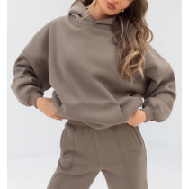 Hooded cotton sweatshirts heavy weight relaxed fit pocket hoodies