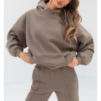 Hooded cotton sweatshirts heavy weight relaxed fit pocket hoodies