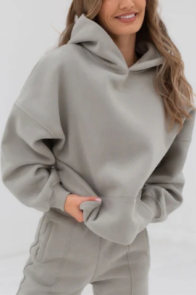 Hooded cotton sweatshirts heavy weight relaxed fit pocket hoodies