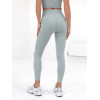 Crossover waist seamless front yoga leggings ankle length form fitting fitness tights