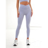 Crossover waist seamless front yoga leggings ankle length form fitting fitness tights