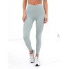 Crossover waist seamless front yoga leggings ankle length form fitting fitness tights