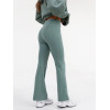 High waist flared yoga pants with back hidden zipper pockets flattering bell bottom leggings