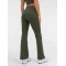 High waist flared yoga pants with back hidden zipper pockets flattering bell bottom leggings
