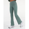 High waist flared yoga pants with back hidden zipper pockets flattering bell bottom leggings