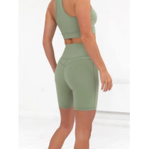 Tummy control no front seam biker shorts buttery soft yoga shorts