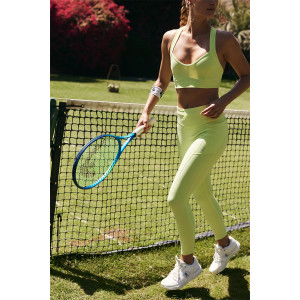 Workout Sets for Women 2 Piece Adjustable Strappy Sports Bra with High Waisted Butt Lifting Leggings Gym Sets Woman