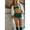 Women's Workout Sets 2 Piece Yoga Outfits High Waisted Biker Shorts and Cross Back Sports Bra Gym Set