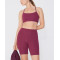Spaghetti straps medium support sports bra classic cross back yoga bralette