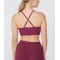Spaghetti straps medium support sports bra classic cross back yoga bralette