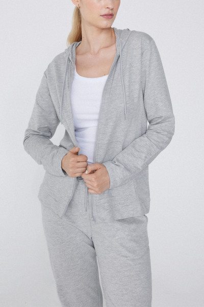 Full zipper hooded jackets cotton blend cozy loungewear hoodies