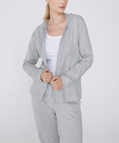 Full zipper hooded jackets cotton blend cozy loungewear hoodies