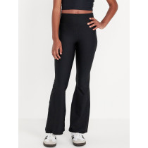 Custom girls yoga flared pants ribbed wide leg pants nylon spandex bell bottom yoga leggings