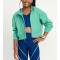 New arrival custom logo girls cropped hoodies zip front fleece cotton hooded jackets