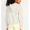 New arrival custom logo girls cropped hoodies zip front fleece cotton hooded jackets