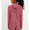 New arrival lightweight performance hoodie for girls side ruched long sleeve hooded t shirts