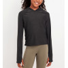 New arrival lightweight performance hoodie for girls side ruched long sleeve hooded t shirts