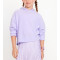 Cropped rib cotton cozy hoodies for girls loose fit drop shoulder cute sweatshirts with hood