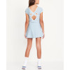 Girls short sleeve athletic dress crew neck contrast trim one piece tennis dress for girls