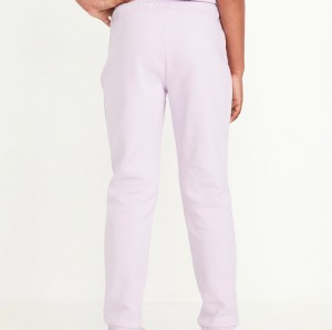 Elastic waist joggers sweatpants with zipper pockets high waisted running pants for girls