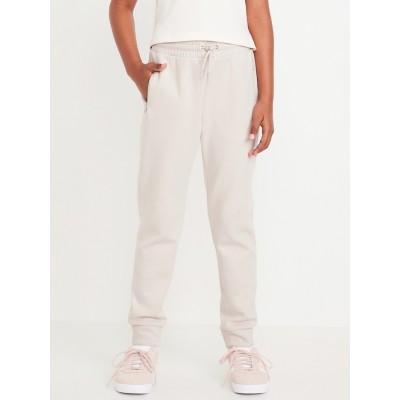 Elastic waist joggers sweatpants with zipper pockets high waisted running pants for girls