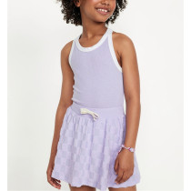 Color block ribbed racerback sports tank regular length sleeveless active tops