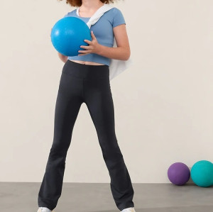 High rise flared pants for girls nylon spandex bell bottom yoga pants