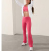 High rise flared pants for girls nylon spandex bell bottom yoga pants