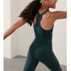 Scoop neck racerback padded sports tank sleeveless cropped top 4 ways stretchy longline sports bra